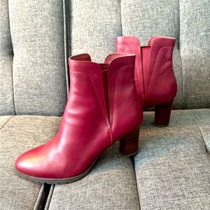 Le Saunda Chic Burgundy Ankle Boots
